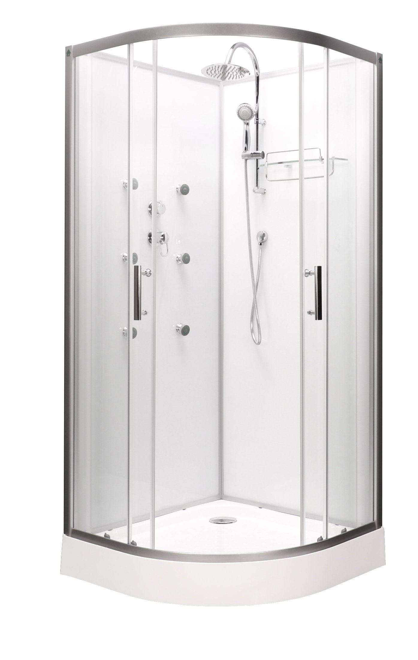 Vidalux Hydro SS78 White Shower Cabin 800 x 800 Wayfair.co.uk