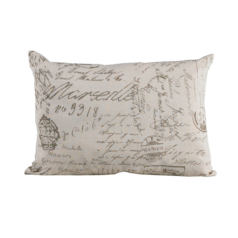 Coussin décoratif Fairfield, 16 po x 21 po, Chevron, Crème / taupe