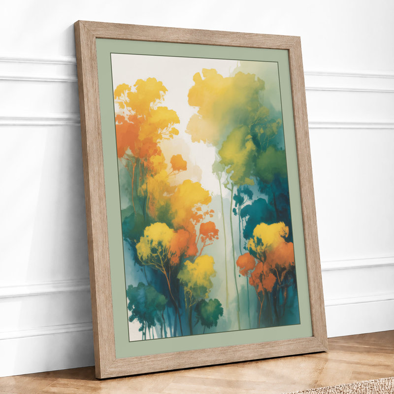 Garden In Golden Light Botanical - Print, A1 - 84.1 x 59.4 cm, Oak