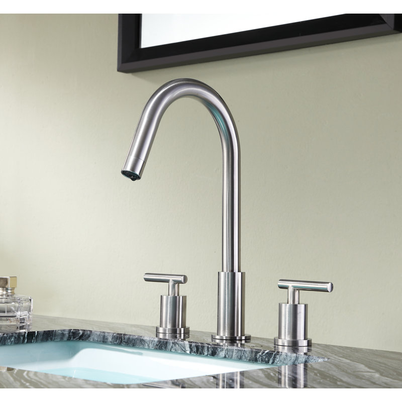 Spartan 8'' Widespread Dual-Handle Bathroom Faucet in Brushed Nickel