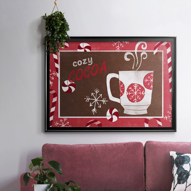 Cozy Cocoa Christmas Collection A, reproduction d'art sur toile, Noir, H 26 po x l 38 po x P 1,5 po