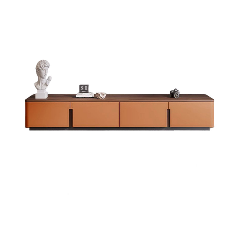 Meuble télé en bois de qualité supérieure, Brun / orange, 70.86"