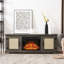 Meuble télé avec foyer et tablettes ajustables, 70 po, gris, l 65 po x P 15,97 po x H 23,79 po
