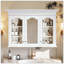 Armoire à pharmacie 40 "avec miroir, armoire de rangement pour salle de bain avec porte miroir et tablettes, armoire de salle de bain murale avec portes en verre