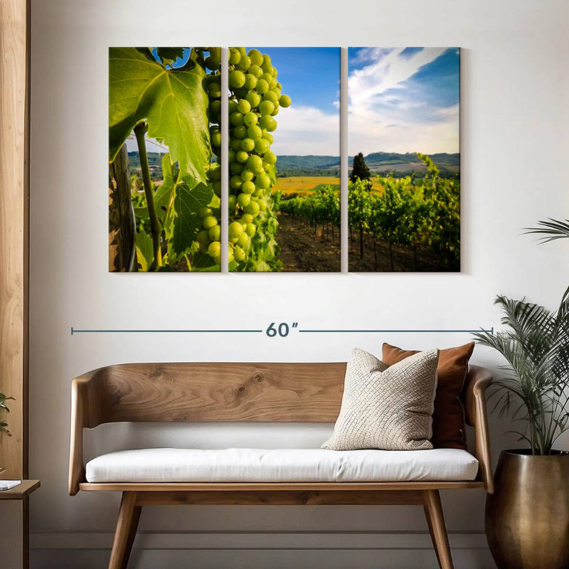 Yarlin Green Grape Vineyard, 32" H x 50" W