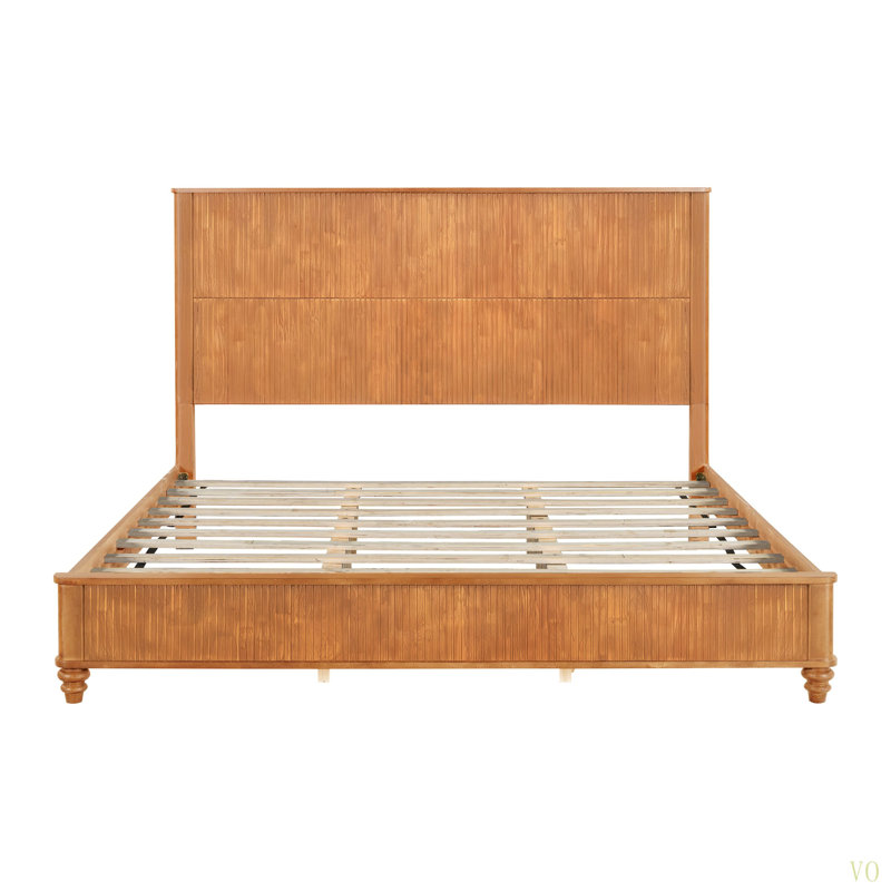 Base de lit en bois massif, lit plateforme très grand avec tête de lit, tête de lit haute en bois naturel, aucun sommier nécessaire