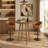 39.37"H Round Bar Table, Solid Wood Bistro Table with Sturdy Frame