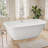 Acrylic Freestanding Bathtub Stand Alone Soaking Tub 67 x 29.5 in 63.4 Gal