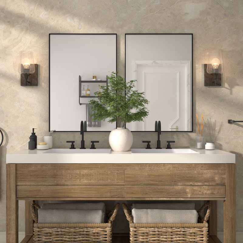 1 - Light Dimmable Armed Sconce, Walnut