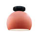 Single Light Ceramic LED Semi Flush Mount