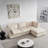99" Combination Convertible Modular Sectional Sofa , Down Filled L Shaped Corner Couch-2049758474