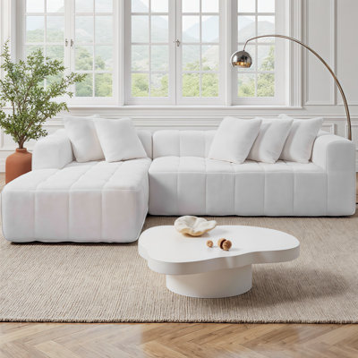 Canapé modulaire DreamCloud - méridienne en L minimaliste, siège à nuage profond à assemblage nul, mise à niveau instantanée du salon