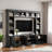 One-Piece Wall Unit Entertainment Center With Bookshelf For Tvs Up To 70"-986495932