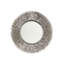 Quill Burst Round Steel Beveled Wall Mirror