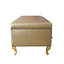 Baroque Faux Leather Upholstered Storage Bench