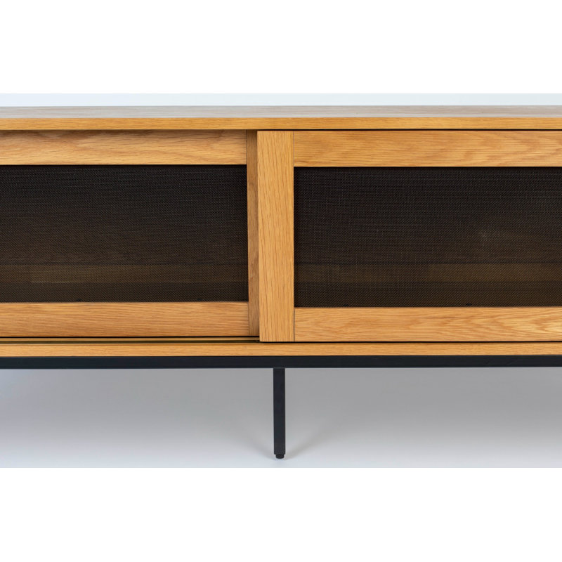 Buffet en noyer de 63 po de largeur Hardy, Naturel/noir