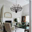 Grand luminaire suspendu industriel à 36 lumières de style chandelier campagnard à plusieurs niveaux - noir mat-130217951-130217952