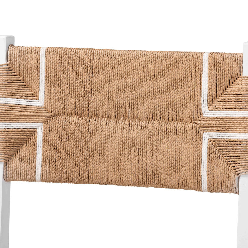 Chaise de salle à manger moderne, Brun / blanc, Brun / blanc