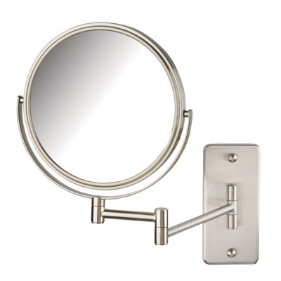 8" Wall Mount Magnified Makeup Mirror