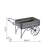 24.4X12.6X15.4" Rustic Black Trolley Cart Plant Stand, Planter