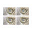 Nautilus Pearl Pebble Vegan Leather Rectangle Placemat