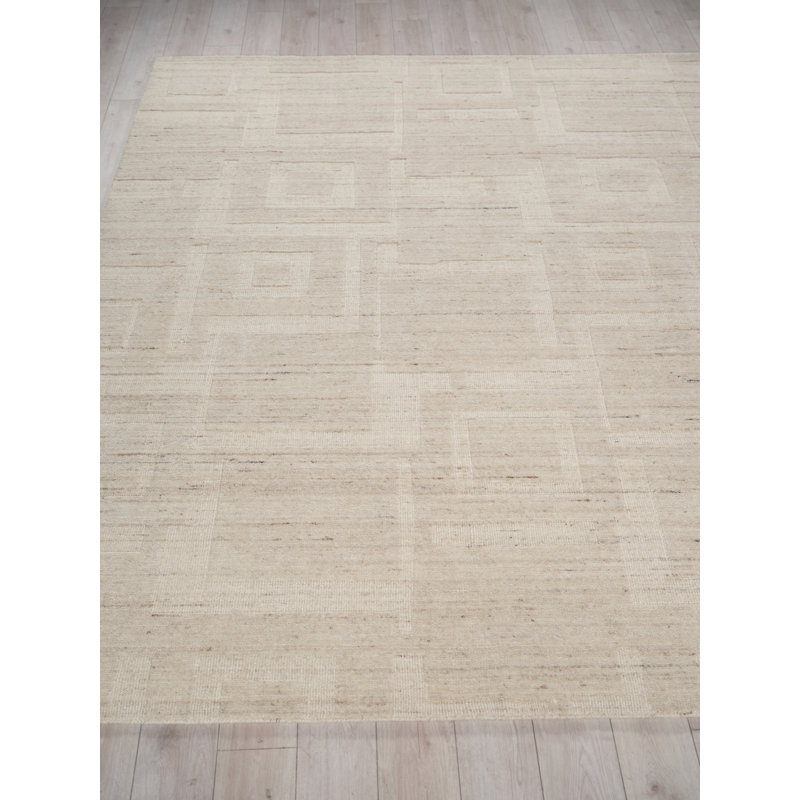 Malmo hand-knotted New Zealand Wool Beige/Taupe Area Rug, 15'X20'