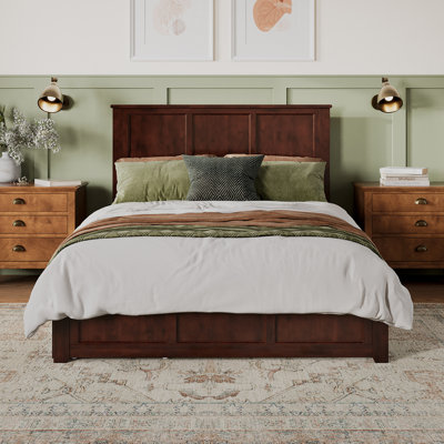 Amison Solid Wood Platform Bed with Matching Footboard and Trundle