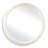  Akiko White Round Mirror