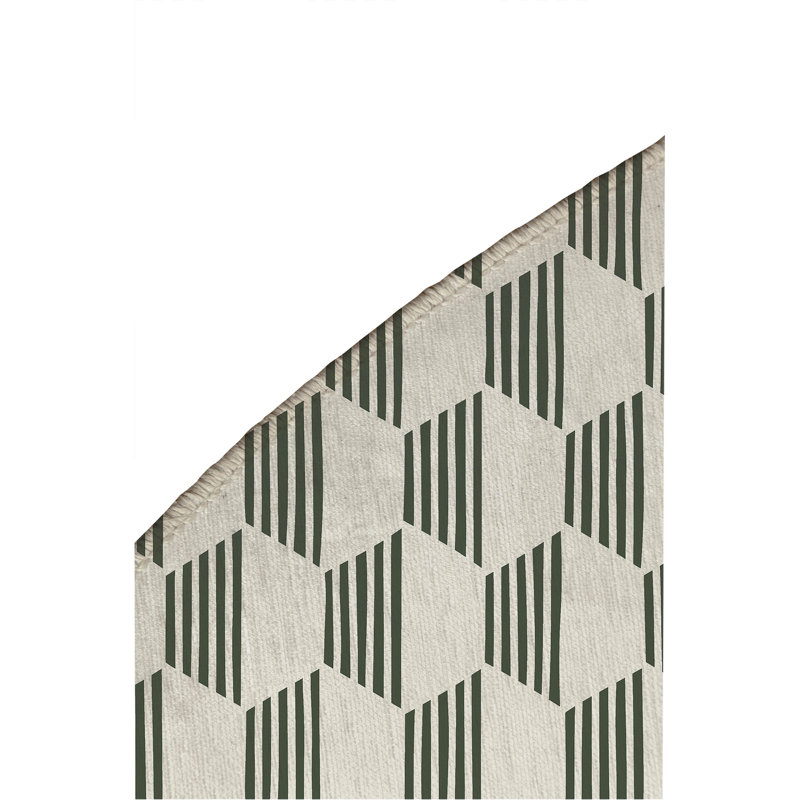 Hexaline Non-Slip Outdoor Rug, Round 5'