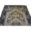 Tapis ancien chinois Ningxia à médaillon beige à champ, style Qing, années 1700, 160 x 260 cm