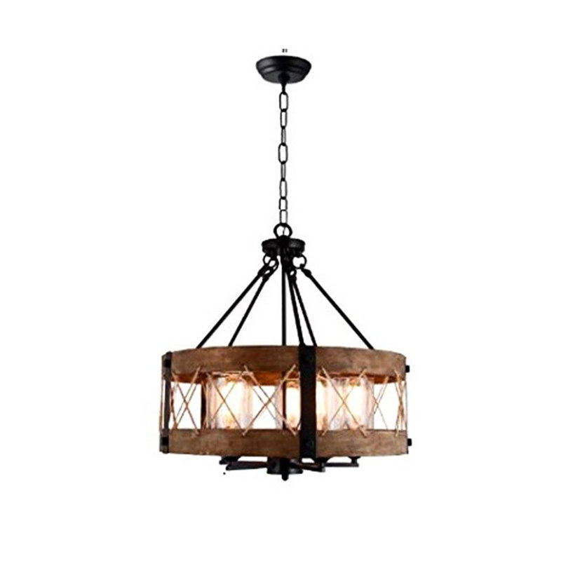 Bergeson 5 - Light Dimmable Lantern Drum Chandelier