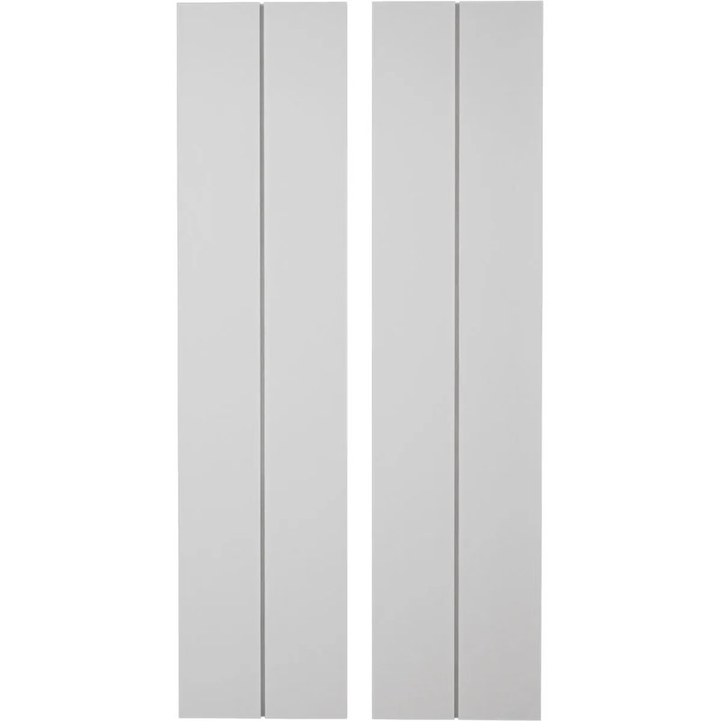 Volets rustiques en bois à deux planches jointes avec lattes et sans lattes (par paire), Texture lisse / brun clair apprêté