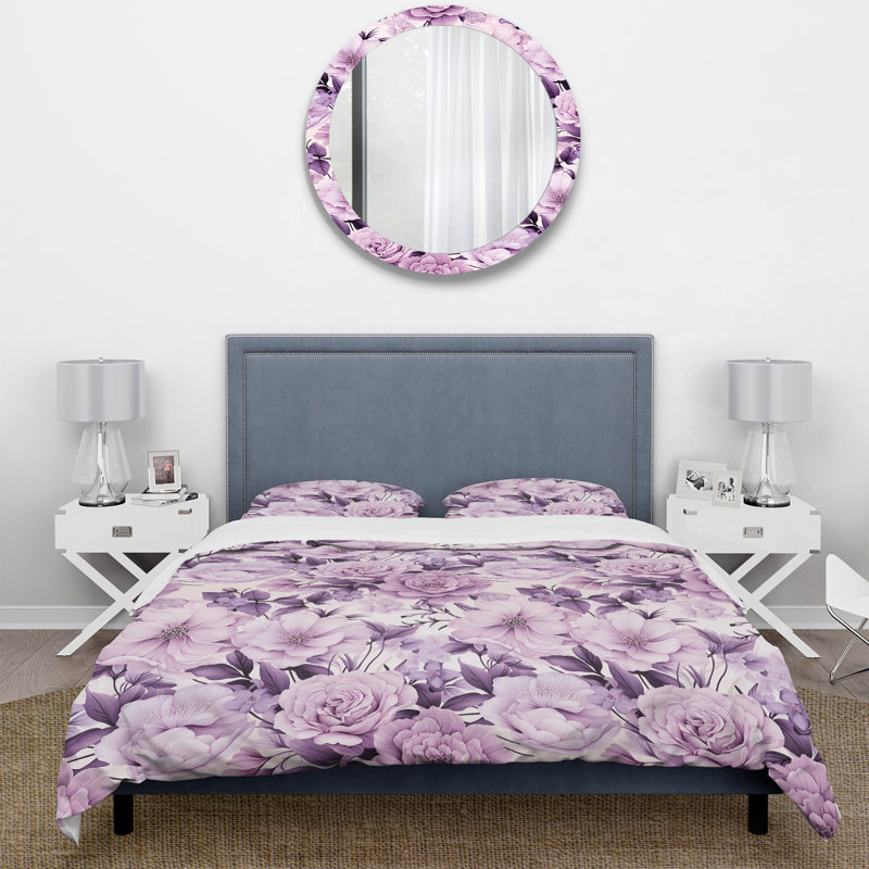 Literie Victorian Elegance, Housse de couette pour grand lit et 2 taies décor