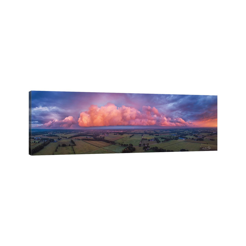 The Pink Cloud by Martin Podt - Wrapped Canvas Panoramic Print, 30.48 cm H x 91.44 cm W x 3.175 cm D