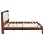 Structure de lit plateforme en bois massif de très grande taille avec tête de lit tapissier en velours beige, sans sommier tapissier, durable et élégant-352068729-352068731
