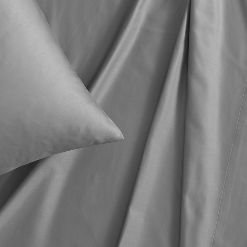 800 Thread Count Cotton Blend Sheet Set, Gray, King Sheet Set with 2 Pillowcases