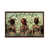 Toile avec cadre en bois brun classique