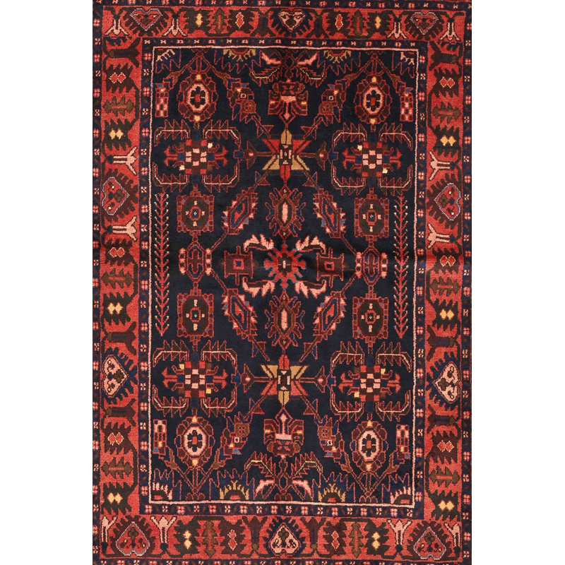 Tapis à motif oriental rouge / brun, Rectangle 8 pi x 10 pi