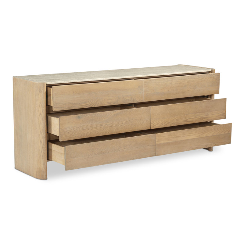Commode 6 tiroirs Gertis Naturel
