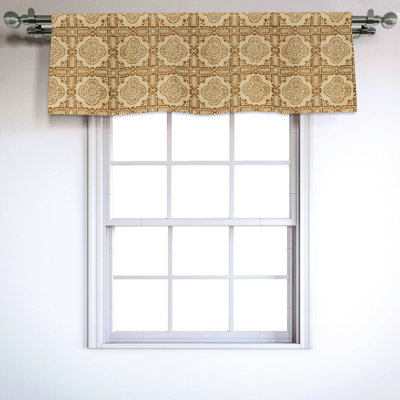 Sateen Ikat Ruffled Window Valance