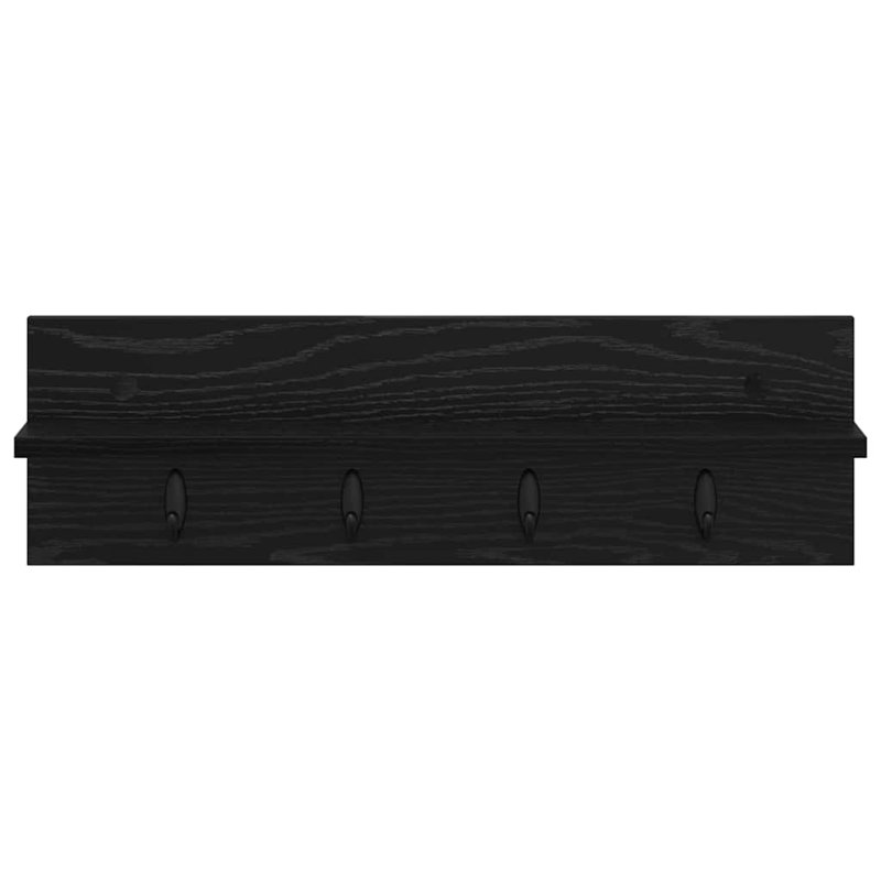 Wall-Mounted Coat Rack 60 X 10.5 X 18 Cm, Black Oak