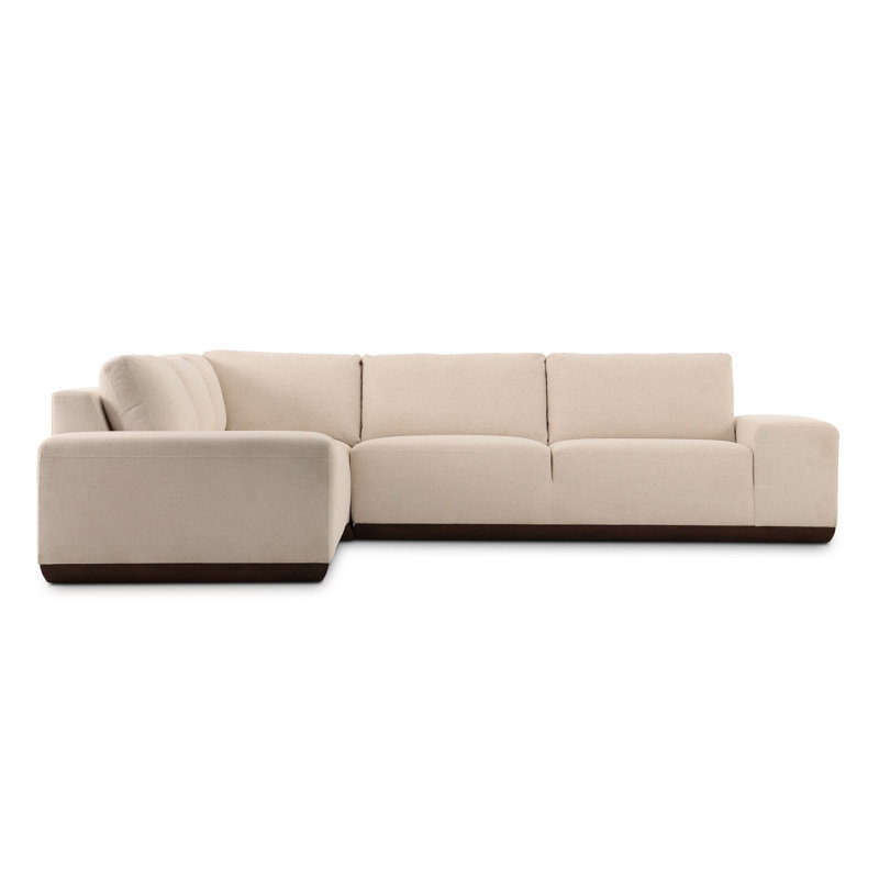 Isaiah Sectional, Crypton Nomad Snow Polyester Blend