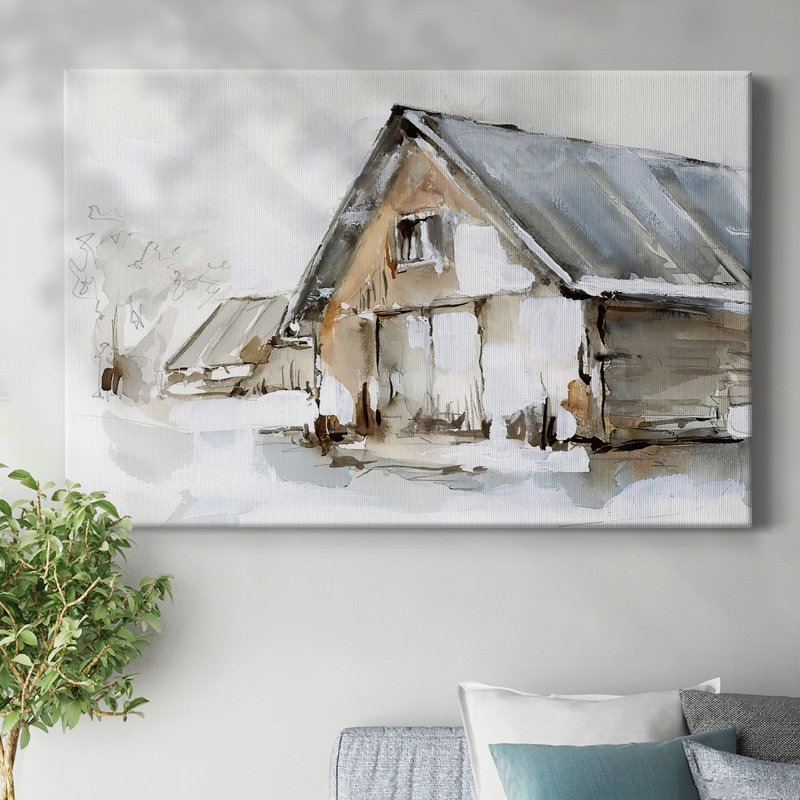 Toile tendue I-Gallery Dilapidated Barn, H 12 po x l 18 po