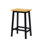 Tabourets de bar en bois massif K&K (pas cher en fer), ensemble de 2 chaises de bar de 25,6 po de hauteur, tabourets de comptoir de cuisine avec repose-pieds, tabourets de ferme pour la salle à manger, cuisine, comptoir, noir