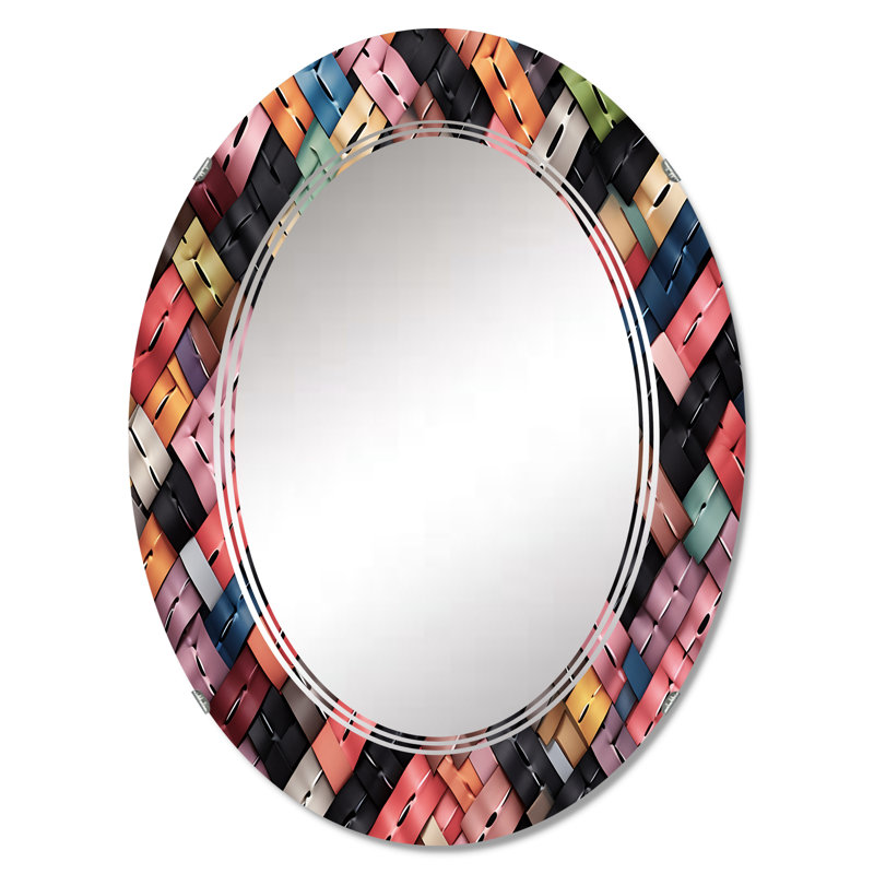 Sheppey - Miroir mural tendance ovale, 36 po x 24 po
