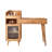 Ismar Makeup Vanity,Retractable Dressing Table with Drawers and Cabinet-144832160