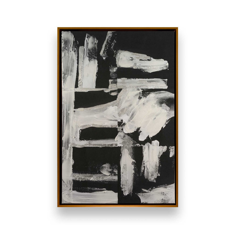 «Structural Dissonance I» par Melissa Wang, reproduction d'art sur toile, H 48 po x l 32 po, Doré