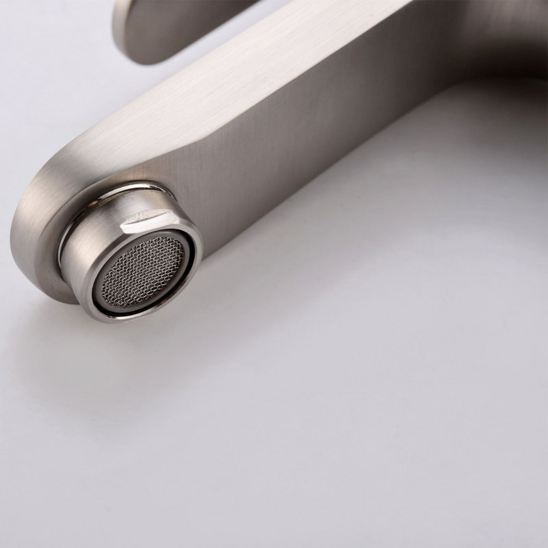 Robinet de salle de bain à un trou, Nickel brossé