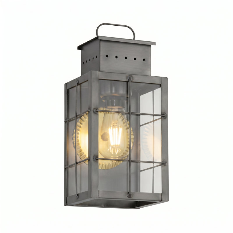 Laiton Traditions - Norfield - 1 lumière - 13 pouces - Bronze - Laiton massif - Applique murale, Transparent, Gunmetal