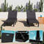 Ensemble de 2 chaises longues d'extérieur en résine avec 5 positions réglables, assemblage étanche et sans outil pour le patio près de la piscine-314605515
